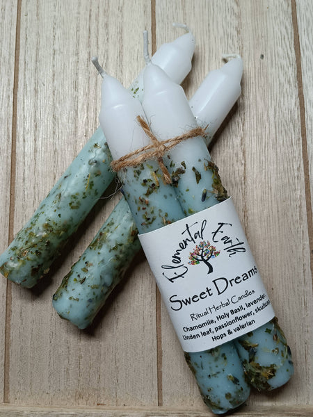 Elemental Earth Shop - Sweet Dreams Herbal 6 inch Candles