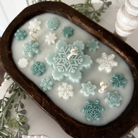 Luna Jane Co. -  Christmas Snowflake Dough Bowl Candle