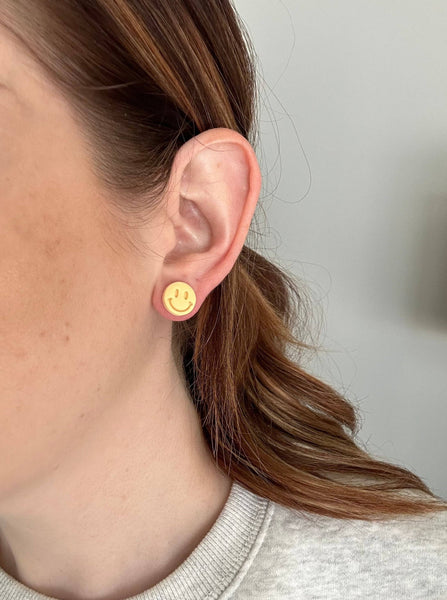 Mellow Dove Designs - Smiley Face Stud Earrings | Colorful Boho Spring