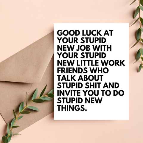 As Told By Ellie - Coworker or Boss Leaving Gift, New Job Card for Friend