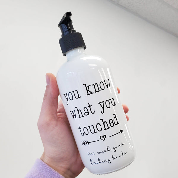 tcbco - Wash Your Fucking Hands Glass Soap Dispenser