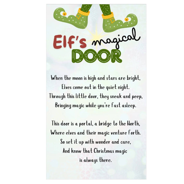 Broken Record Boutique - Elf's Magical Door Holiday Tradition Decor for Kids