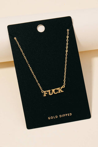 Anarchy Street - Fuck Print Charm Necklace