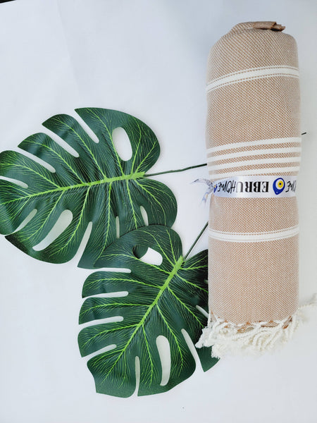 EBRU Home - Beach Towel Sand Proof Thin Turkish Towel,Throw 70x40: Water blue