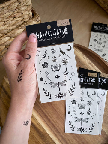 NatureTats - Tiny Wonders Temporary Tattoo Set