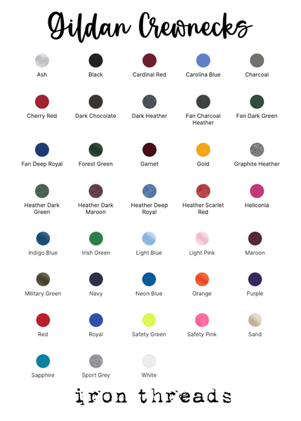 iron threads - Custom Half & Half Crewneck Pair | Matching Opposites