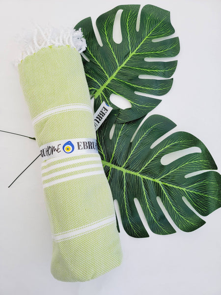 EBRU Home - Beach Towel Sand Proof Thin Turkish Towel,Throw 70x40: Water blue
