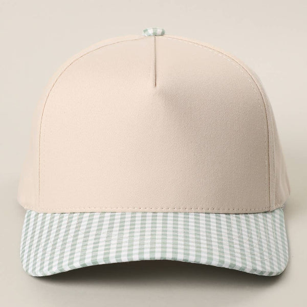 Fashion City - Small Gingham Check Two-Tone Trucker Hat