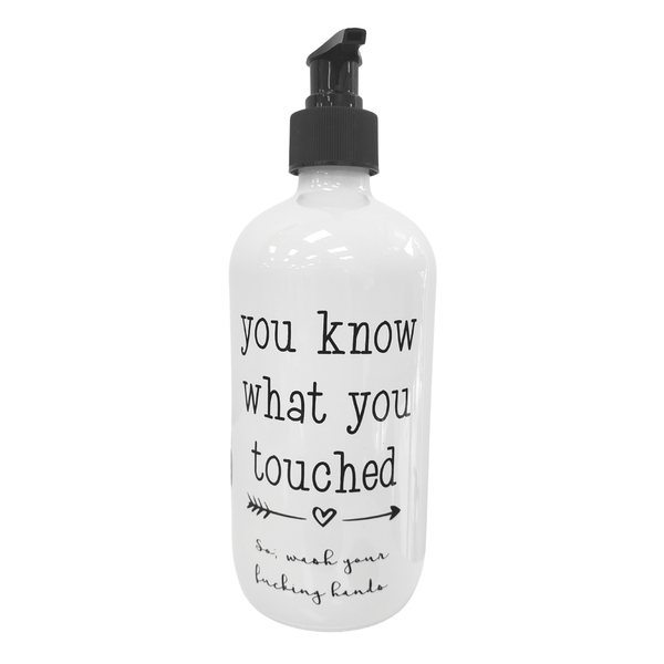 tcbco - Wash Your Fucking Hands Glass Soap Dispenser