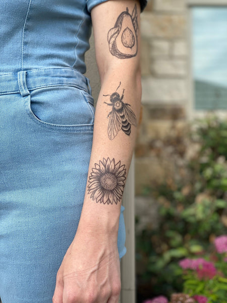 NatureTats - Big Bee Temporary Tattoo