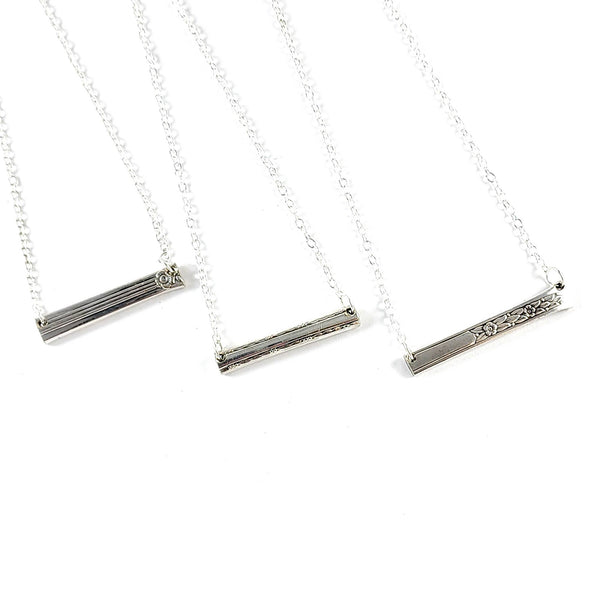 Midnight Jo - Mixed Bag Dainty Spoon Bar Necklace