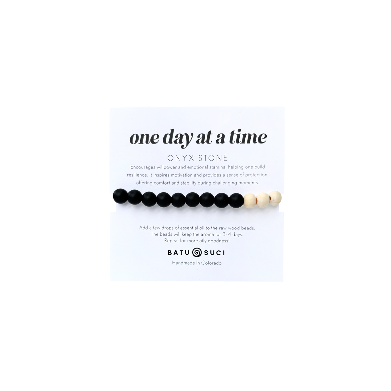 Batu Suci - One Day at a Time Diffuser Bracelet