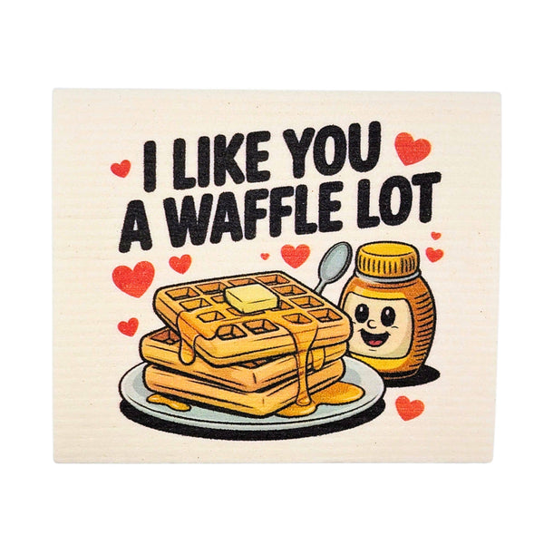 Home Accents By Driftless - A Waffle Lot Funny Swedish Dishcloths - Valentine's Day