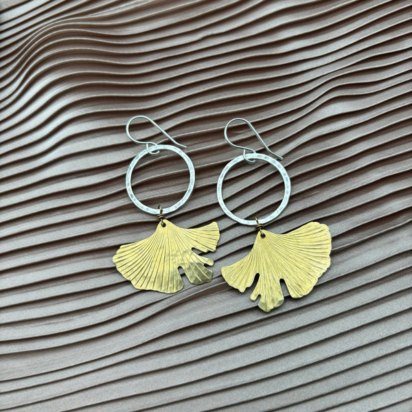 Fluff Hardware - Handmade Ginkgo Earrings
