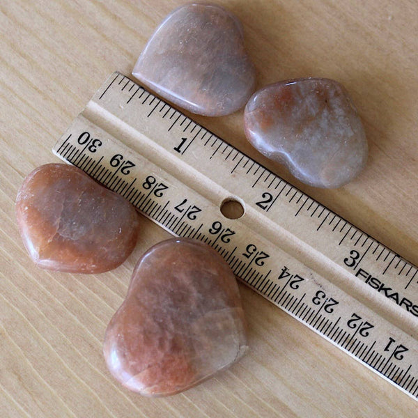 Pebble House - Peach Moonstone Heart (Crystals & Stones)