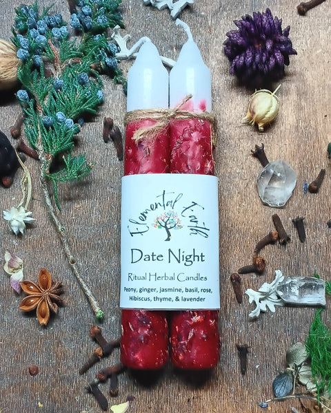 Elemental Earth Shop - Date Night Herbal 6 inch Candles