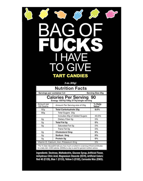Little Genie Productions - Bag of Fucks I have to Give  - 3oz Bag