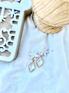 Terra Made - Fancy snowflake dangle earrings 