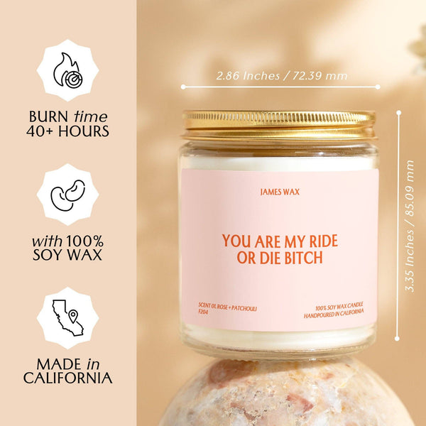 James Wax - Friendship Candle Ride Or Die Bitch Candle