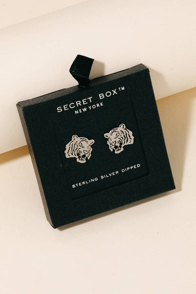 Anarchy Street - Secret Box Tiger Head Stud Earrings