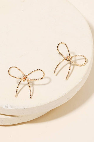Anarchy Street - BOW Ribbon Post Earrings