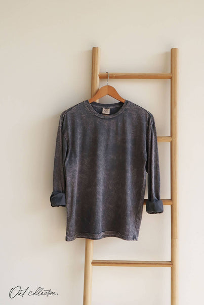OAT COLLECTIVE - PREMIUM BASIC Mineral Washed Long Sleeve
