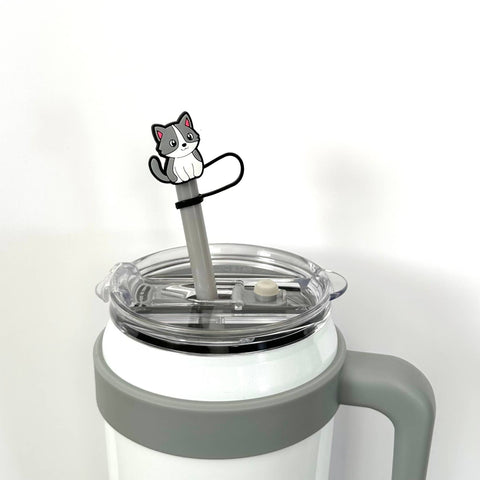 iconic mi - Straw Cover Gray Cat 10mm