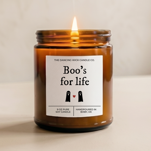 THE DANCING WICK CANDLES - Boo’s for Life Soy Candle | Halloween Gift | Cinnamon Scent