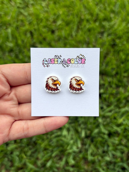 Laser & Color Designs LLC - Mascot Earrings, Football, Team Spirit, School