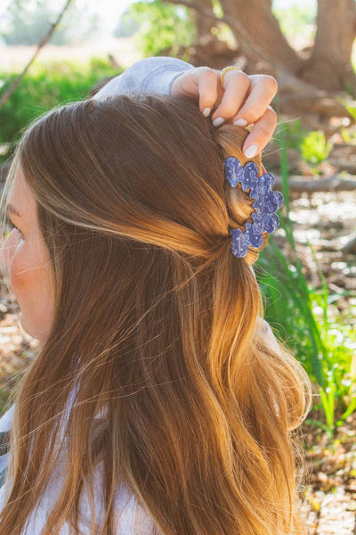Shop Andi - Navy Hearts Claw Clip