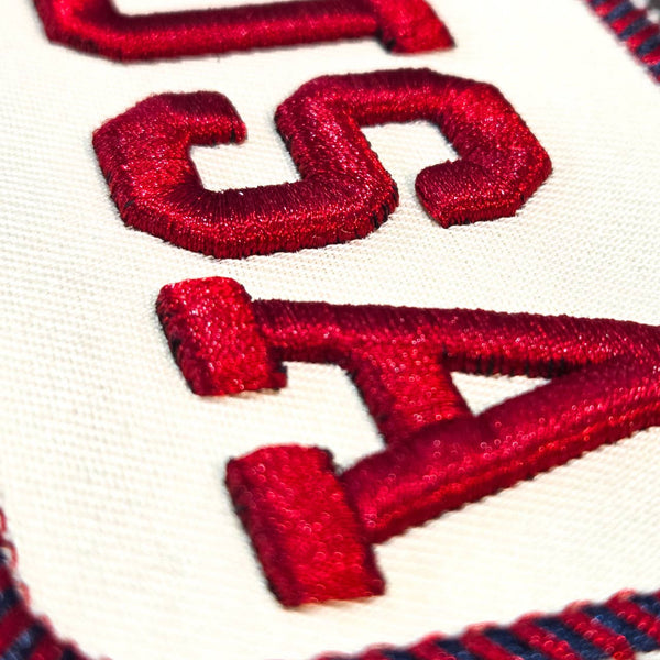 Trendy Transfers - Retro USA Puff Embroidered Patch – 4” Wide