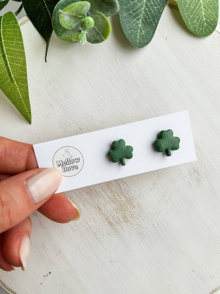 Mellow Dove Designs - St. Patrick's Day Studs | Unique Clay Earrings