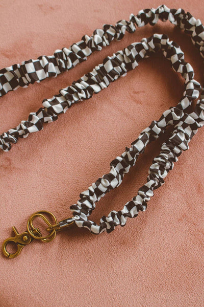 Shop Andi - Black Checkerboard Lanyard