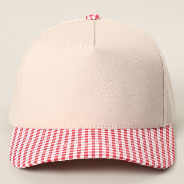 Fashion City - Small Gingham Check Two-Tone Trucker Hat
