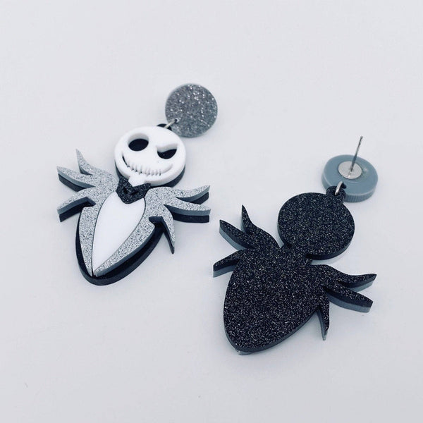 Mio Queena - Halloween Jack Acrylic Pendant Post Earrings