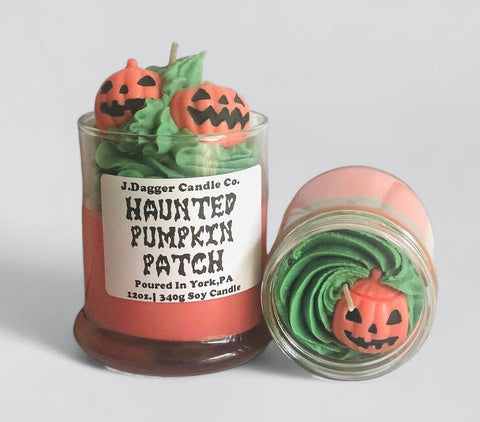 J Dagger Candle Co. - Haunted Pumpkin Patch Halloween Soy Dessert Candles: 8oz.