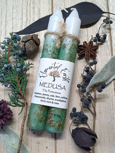 Elemental Earth Shop - Medusa Herbal Intention Candles