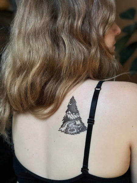 NatureTats - Mountain Camping Temporary Tattoo