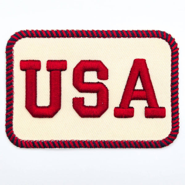 Trendy Transfers - Retro USA Puff Embroidered Patch – 4” Wide