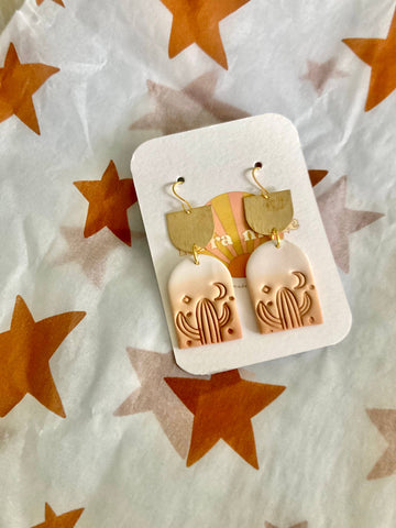 Terra Made - Ombré desert dangle earrings