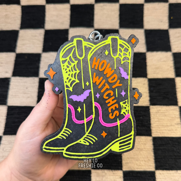Hey Lo Freshie Co - Howdy Witches Boots | Halloween Car Freshie