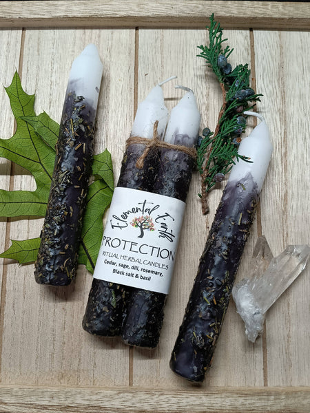 Elemental Earth Shop - Protection Herbal Intention Candles