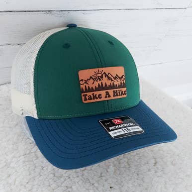 Trendy Transfers - Take A Hike TAN Leather Patch