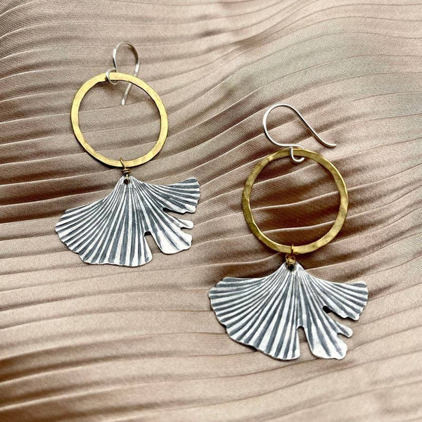 Fluff Hardware - Handmade Ginkgo Earrings