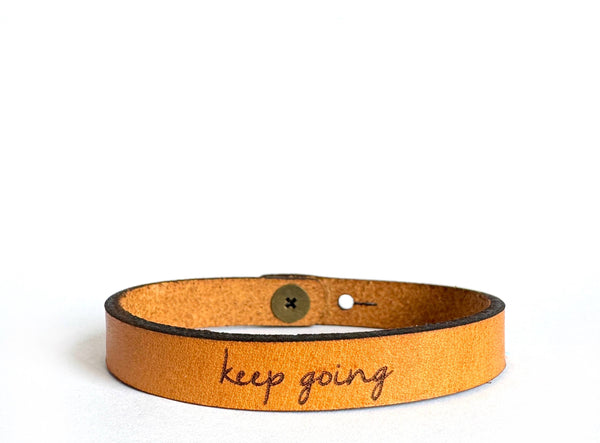 New Market Farmhouse - Hopeful Thin Leather Bracelet Collection - Encourage 