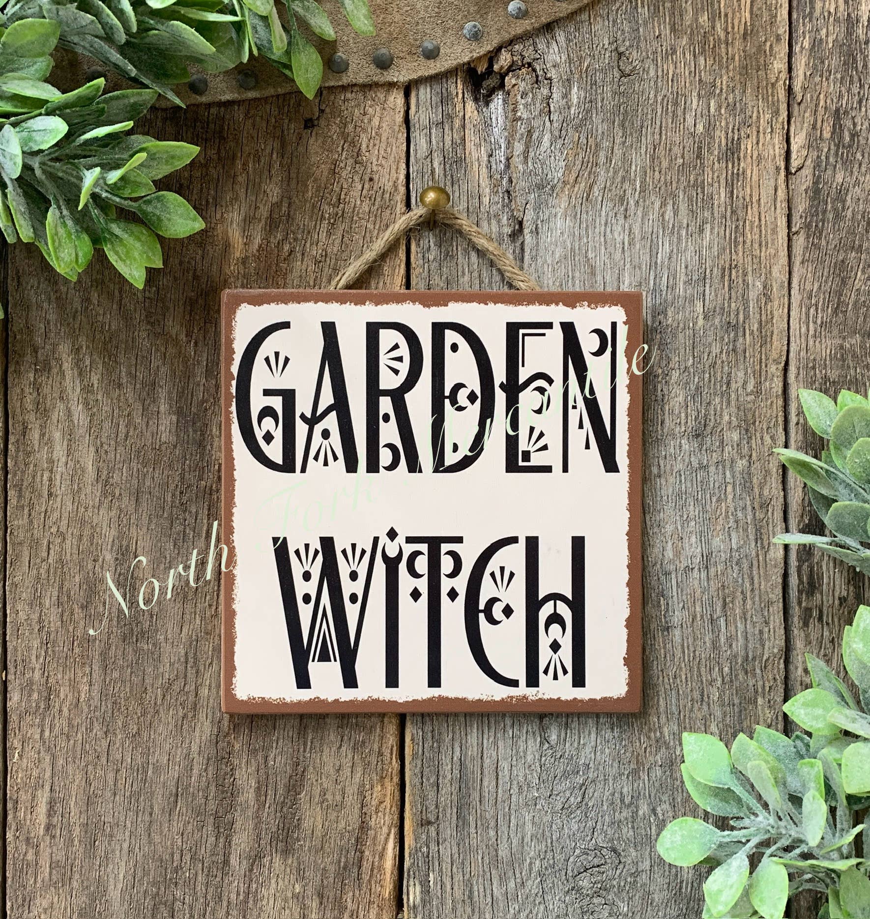 North Fork Mercantile - Garden Witch, Herb Decor, Garden Decor, Herb Wall Art
