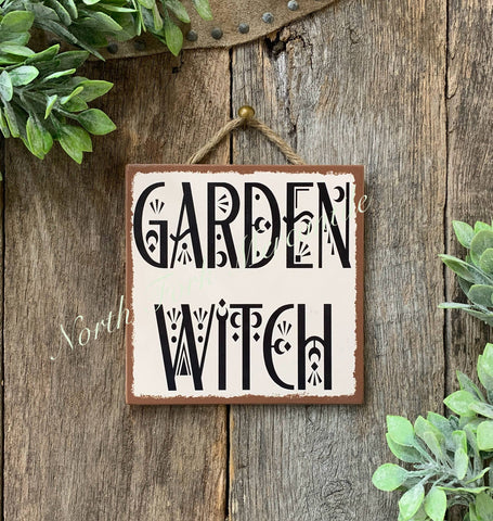 North Fork Mercantile - Garden Witch, Herb Decor, Garden Decor, Herb Wall Art