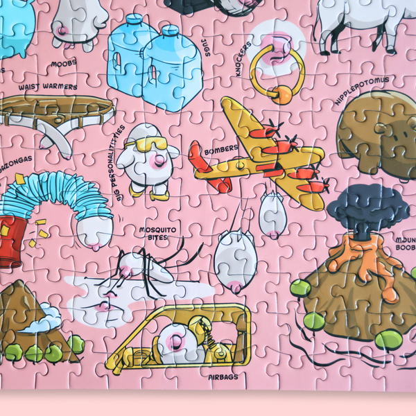 Sleazy Greetings - Tit's A Puzzle - Funny Boob Themed 1000 Piece Jigsaw Puzzle