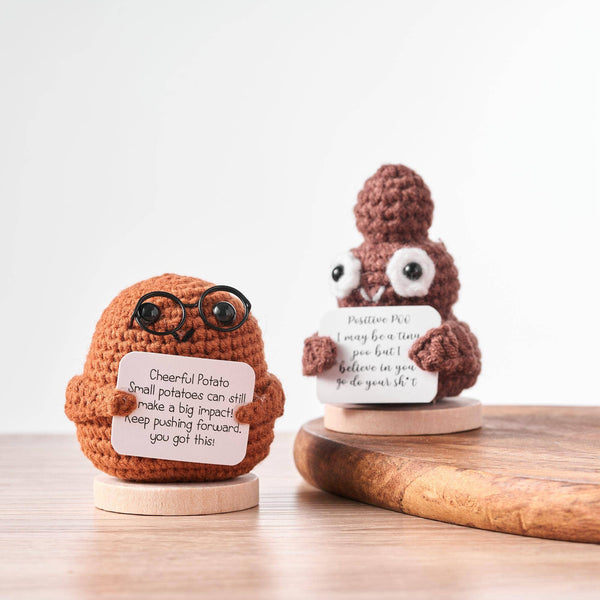 TOMOPOD LLC - Crochet Positive Potato, Amigurumi Potato, Cute Handmade Toy