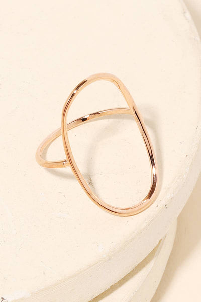 Anarchy Street - Curved Oval Minimalist Ring